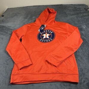 Houston Astros Hoodie Youth Extra Large 18/20 Orange Sweatshirt MLB Baseball New